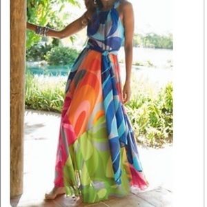 Soft Surroundings Carnivale Halter Maxi Dress 10